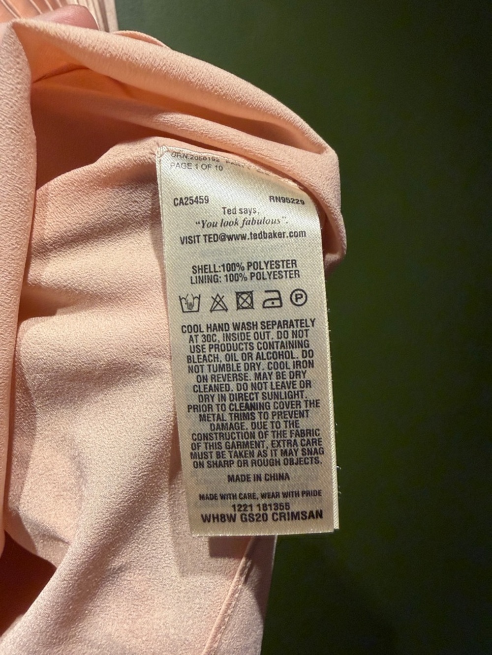 Ted Baker Pleated Pink Satin Midi Skirt - Picture 4 of 6